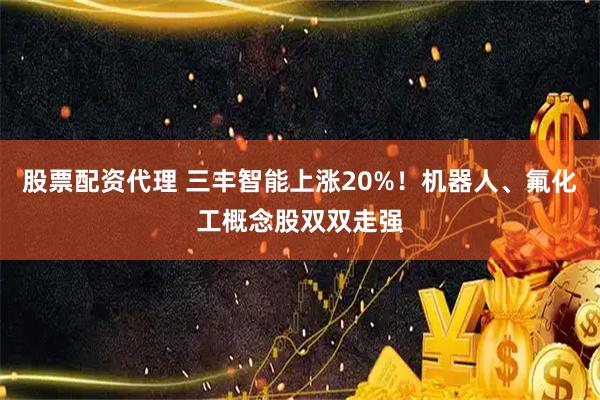 股票配资代理 三丰智能上涨20%！机器人、氟化工概念股双双走强